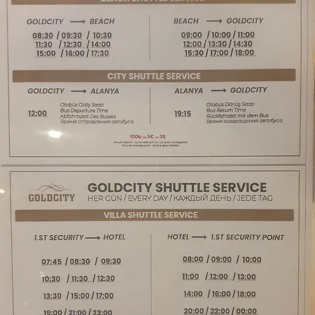 Apart-hotel Goldcity 2 Chambres, Vue Sur Mer, Aquapark Non Inclus Alanya